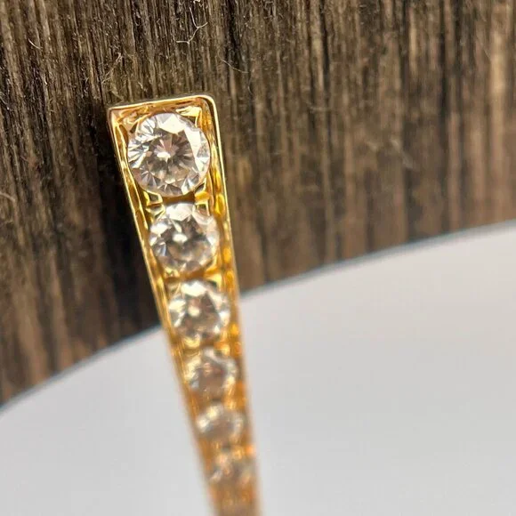 EF Collection 14KT yellow gold Earrings with brilliant cut diamonds - Picture 4 of 10